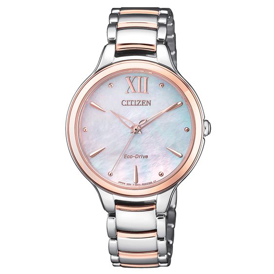 Armbanduhr Citizen Dame Elegance Eco Drive in Stahl EM0556-87D - EM0556-87D